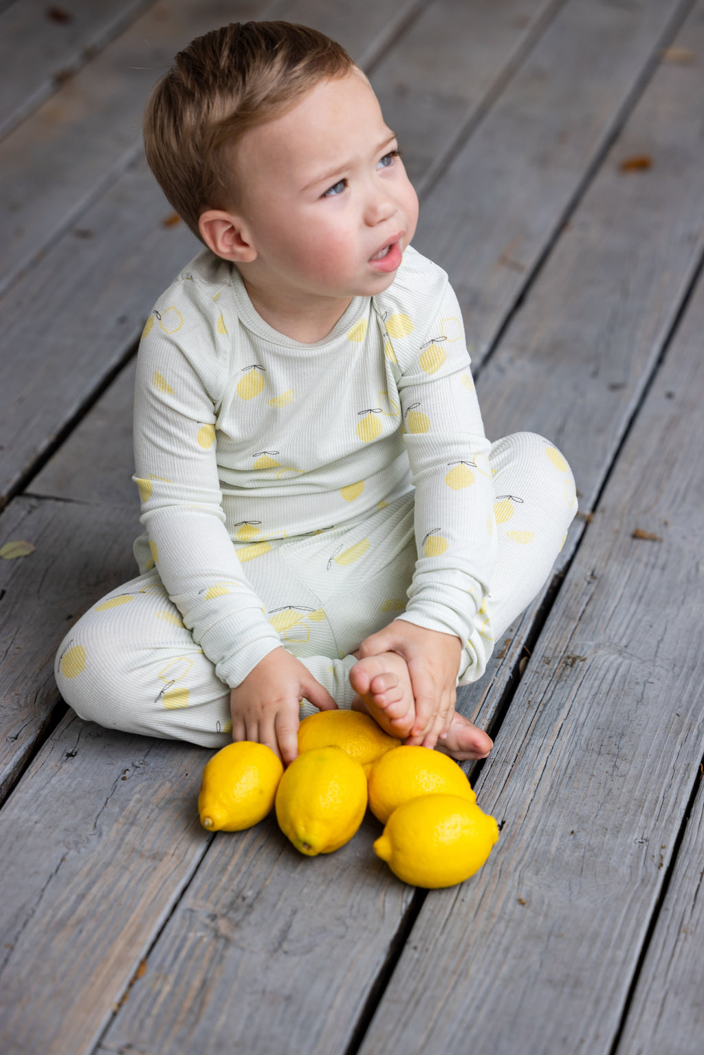 Lemon Print PJ- Mint