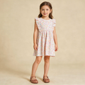 Organic Flutter Dress - Peony