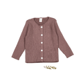 The Ribbed Cardigan - Rosewood