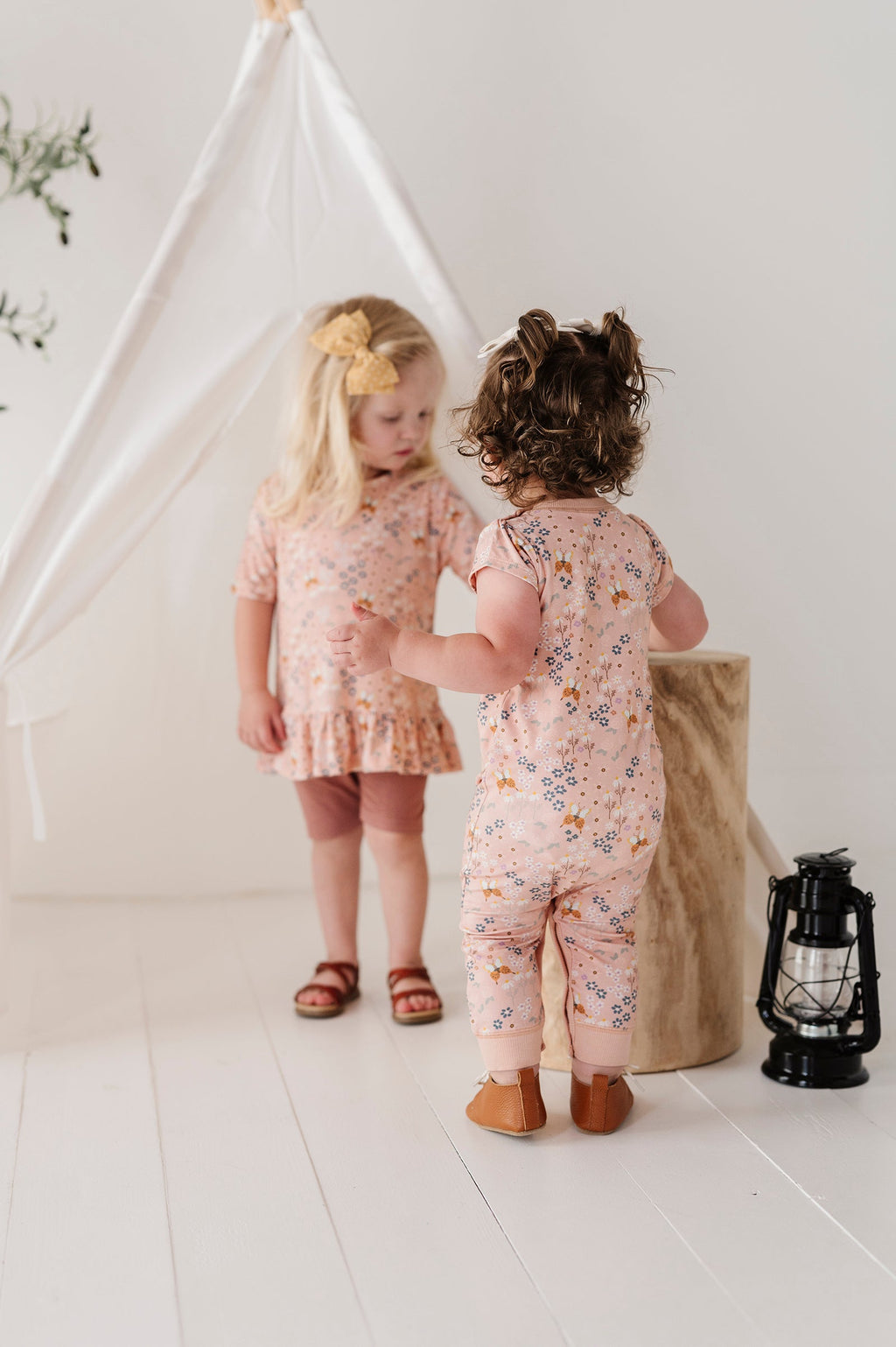 Girl's Short Sleeve Pant Romper