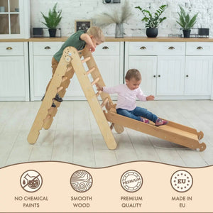 2-in-1 Montessori Ladder & Slide Ramp – Perfect for Kids Active Play - KiddoLux