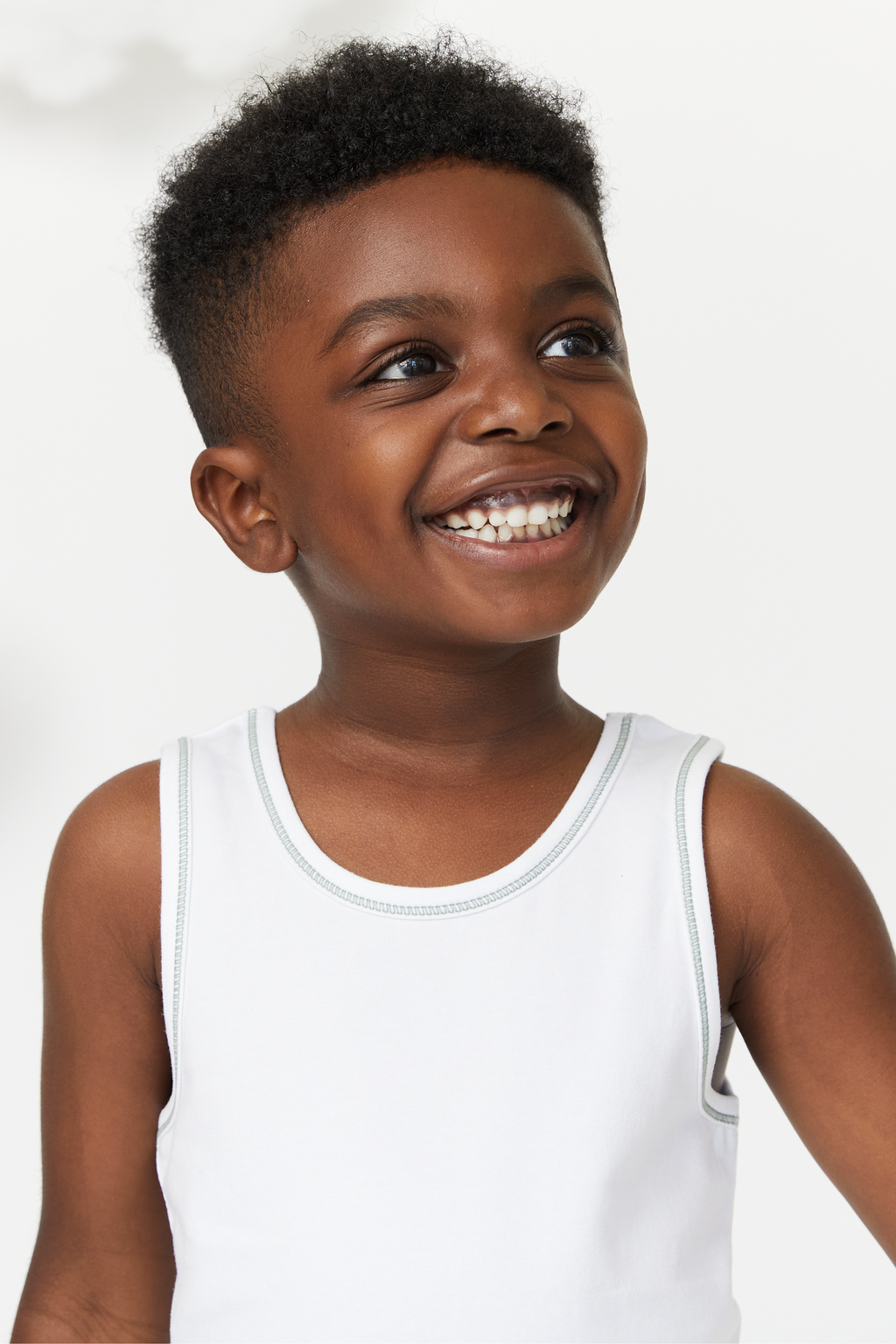 Feathers Boys White Tank Top 100% Cotton Tagless Undershirts 3-Pack
