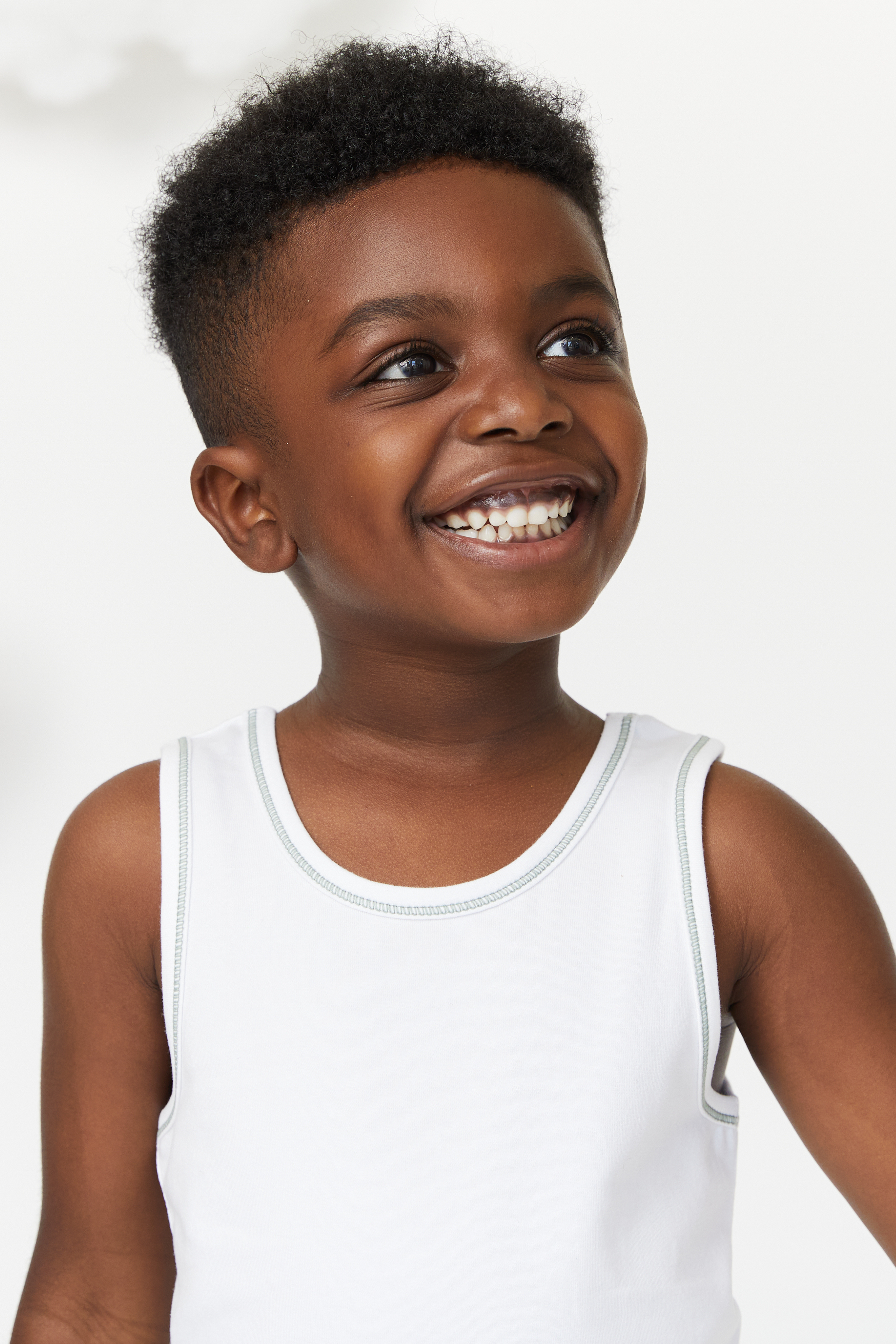 Feathers Boys White Tank Top 100% Cotton Tagless Undershirts 3-Pack