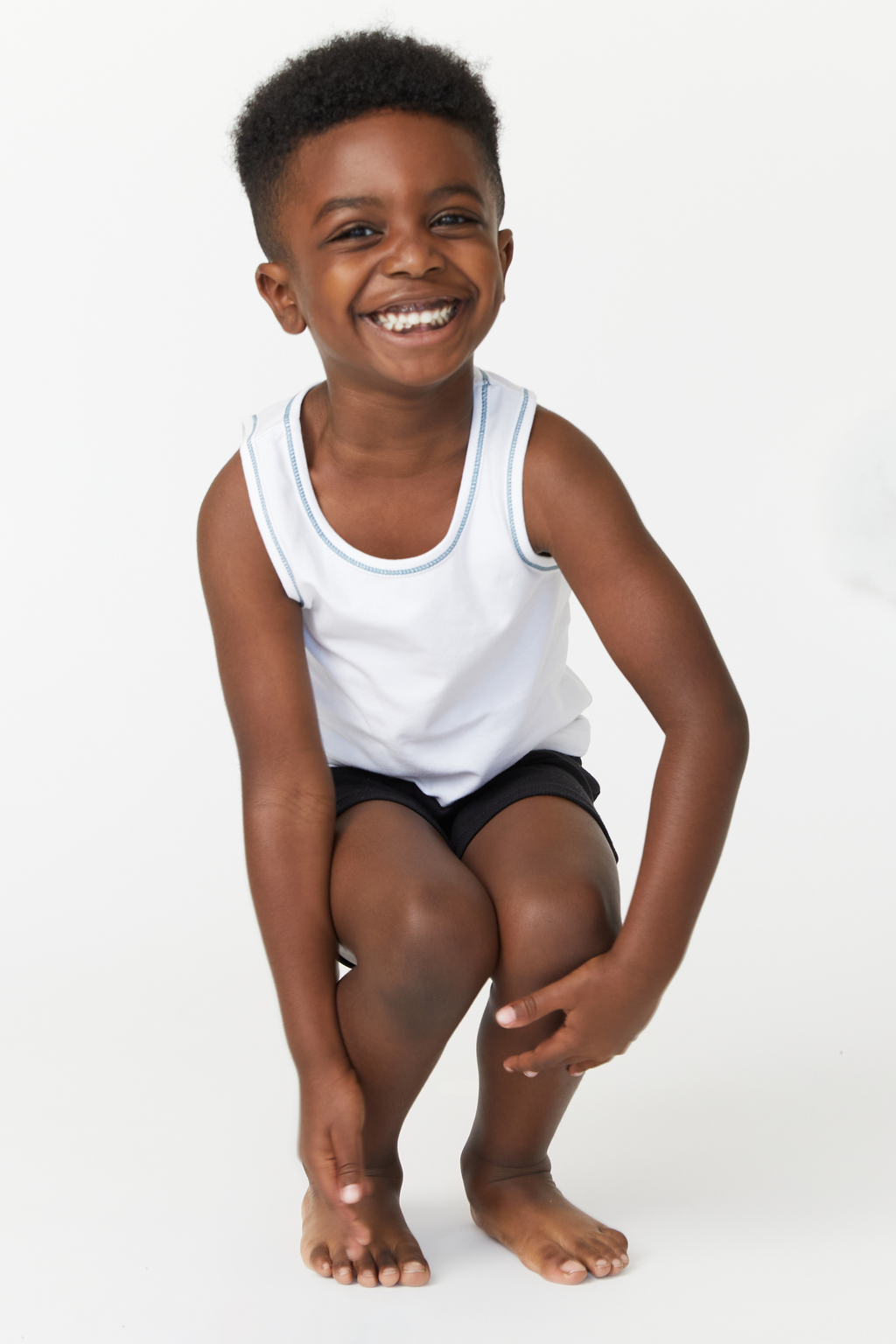 Feathers Boys White Tank Top 100% Cotton Tagless Undershirts 3-Pack