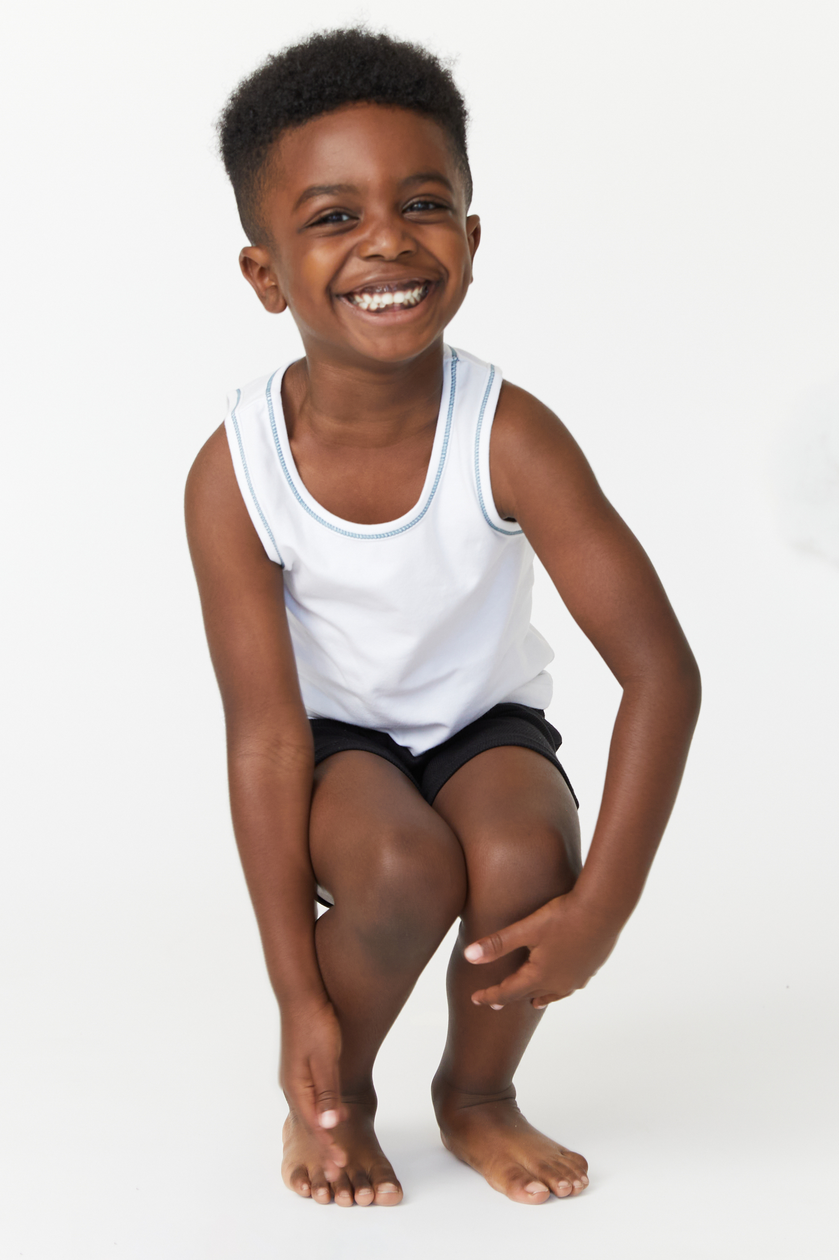 Feathers Boys White Tank Top 100% Cotton Tagless Undershirts 3-Pack