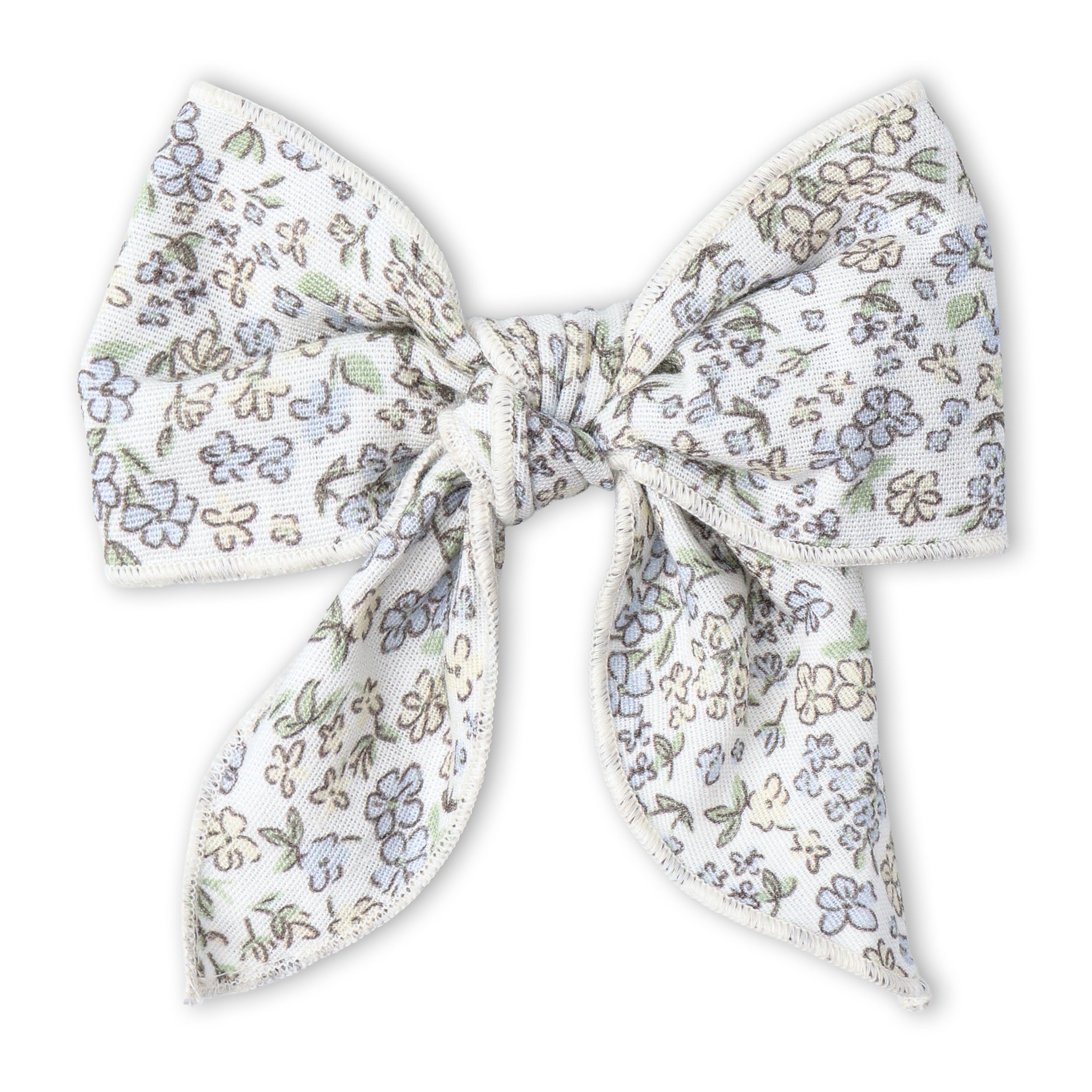 Organic Hair Bow Clip - Tulle Floral