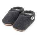 Fleece Soft Sole Baby Moccasins – Anthracite