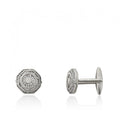CZ Filled Hexagon Cufflinks