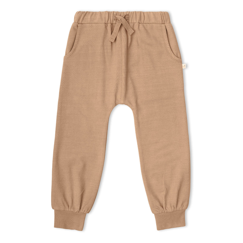 Organic Fleece Jogger Pants - Taupe
