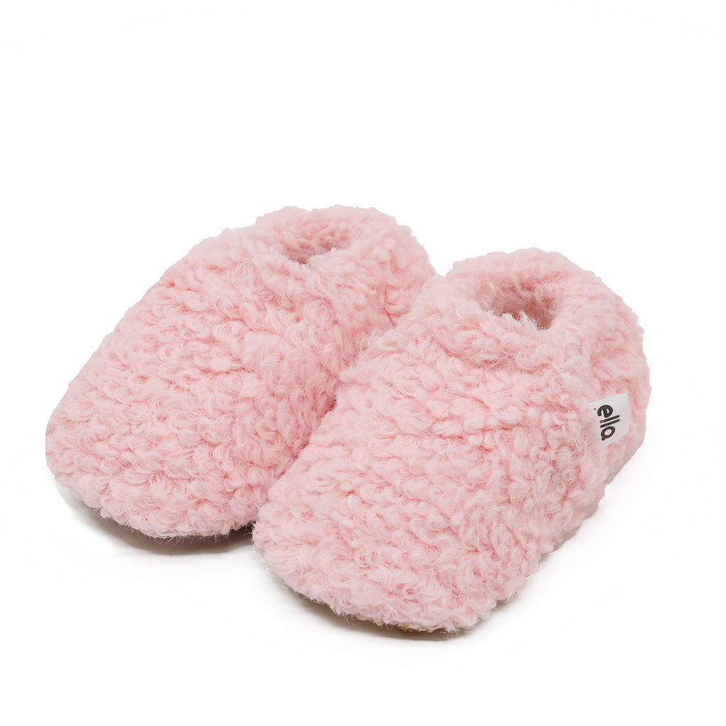 Teddy Soft Sole Baby Slippers – Pink