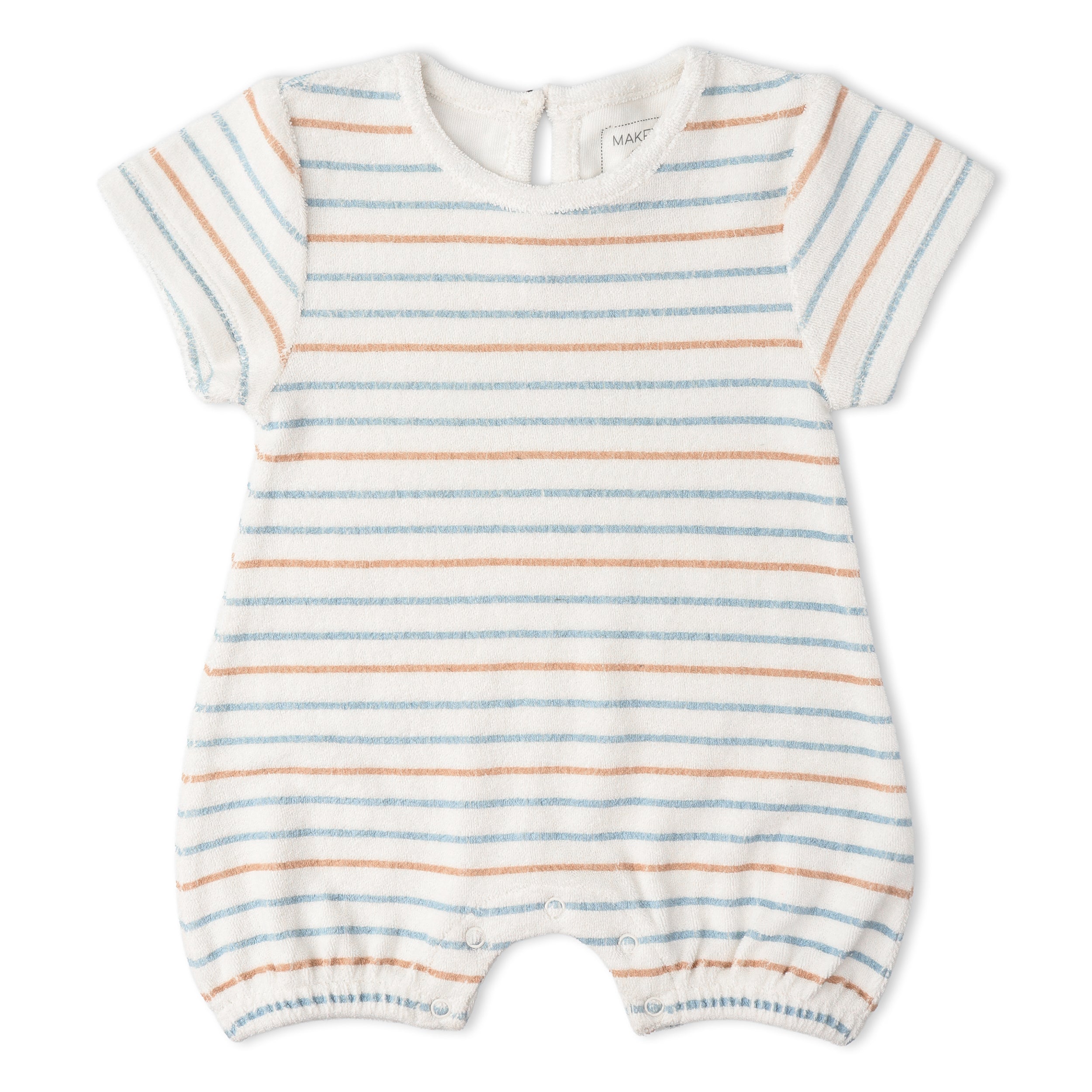 Organic Short Romper - Cabana Stripes