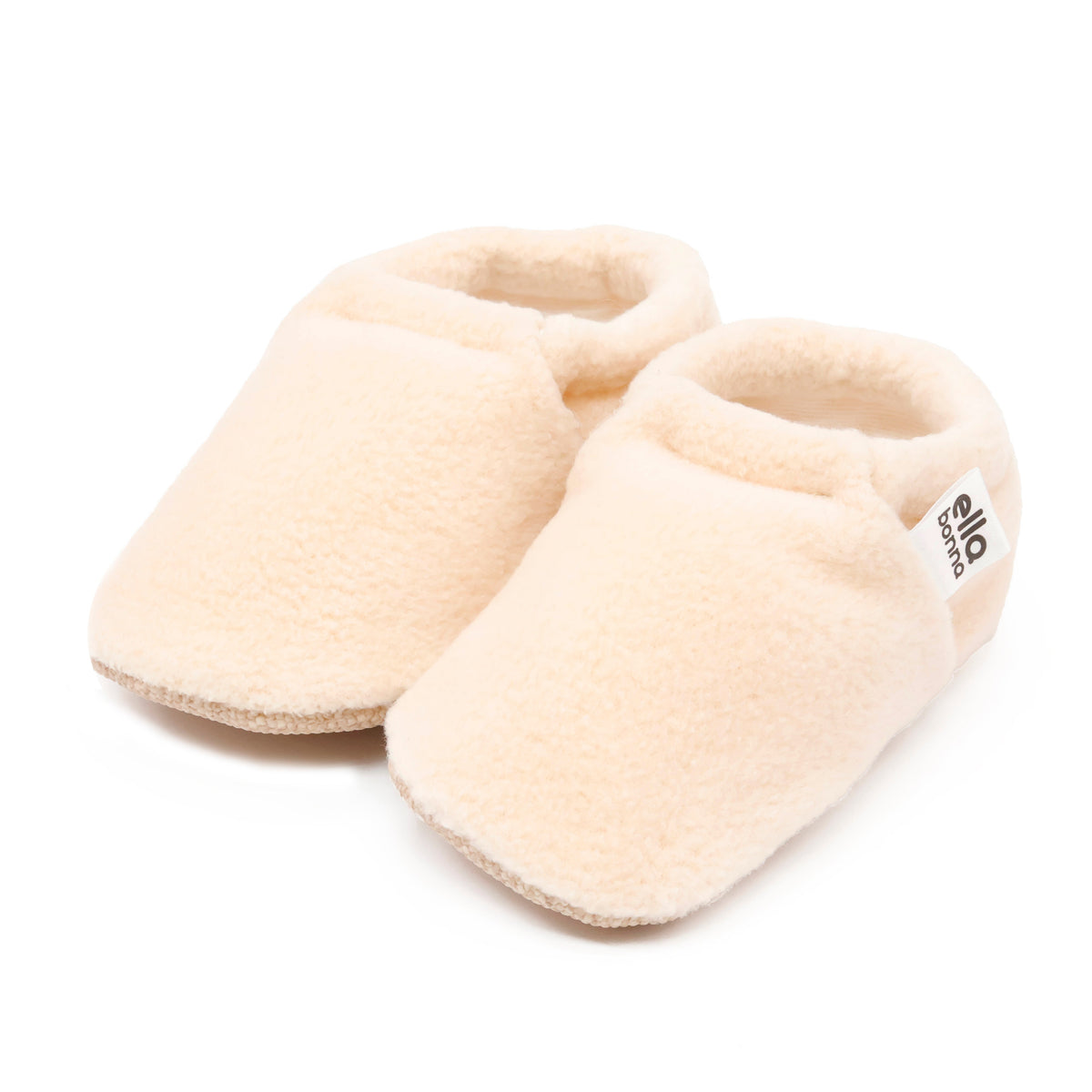 Fleece Soft Sole Baby Moccasins – Beige