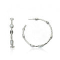 ARCTIC MIST Hammered Large Hoop Earrings