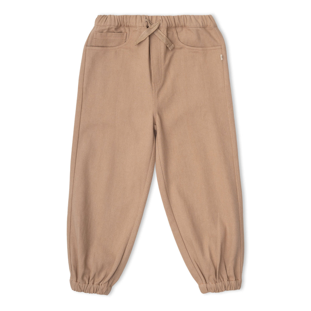 Organic Twill Joggers Pants - Taupe