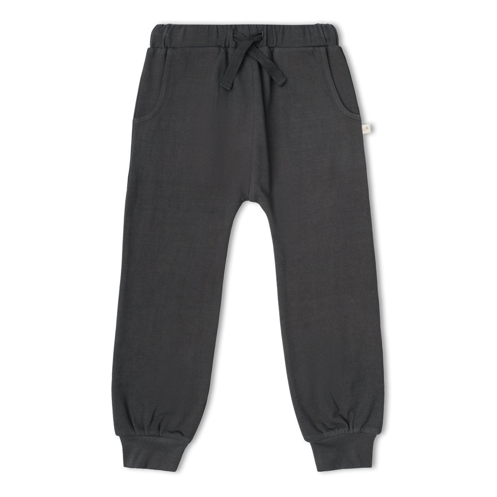 Organic Fleece Jogger Pants - Charcoal