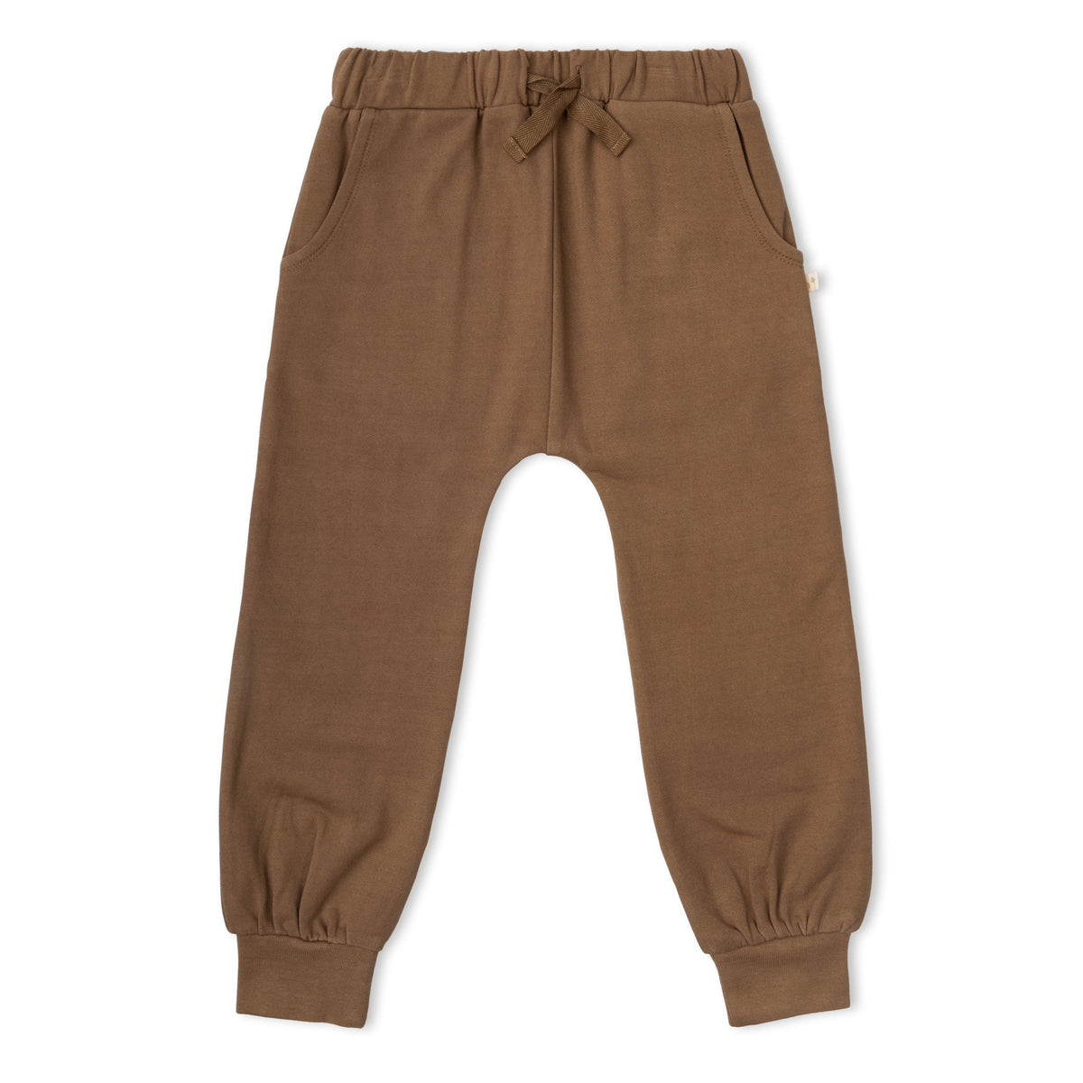 Organic Fleece Jogger Pants - Brown
