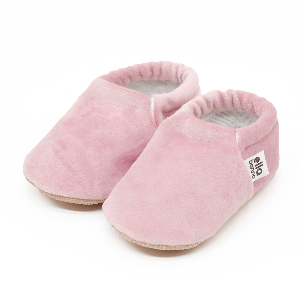 Velvet Soft Sole Baby Moccasins – Pink