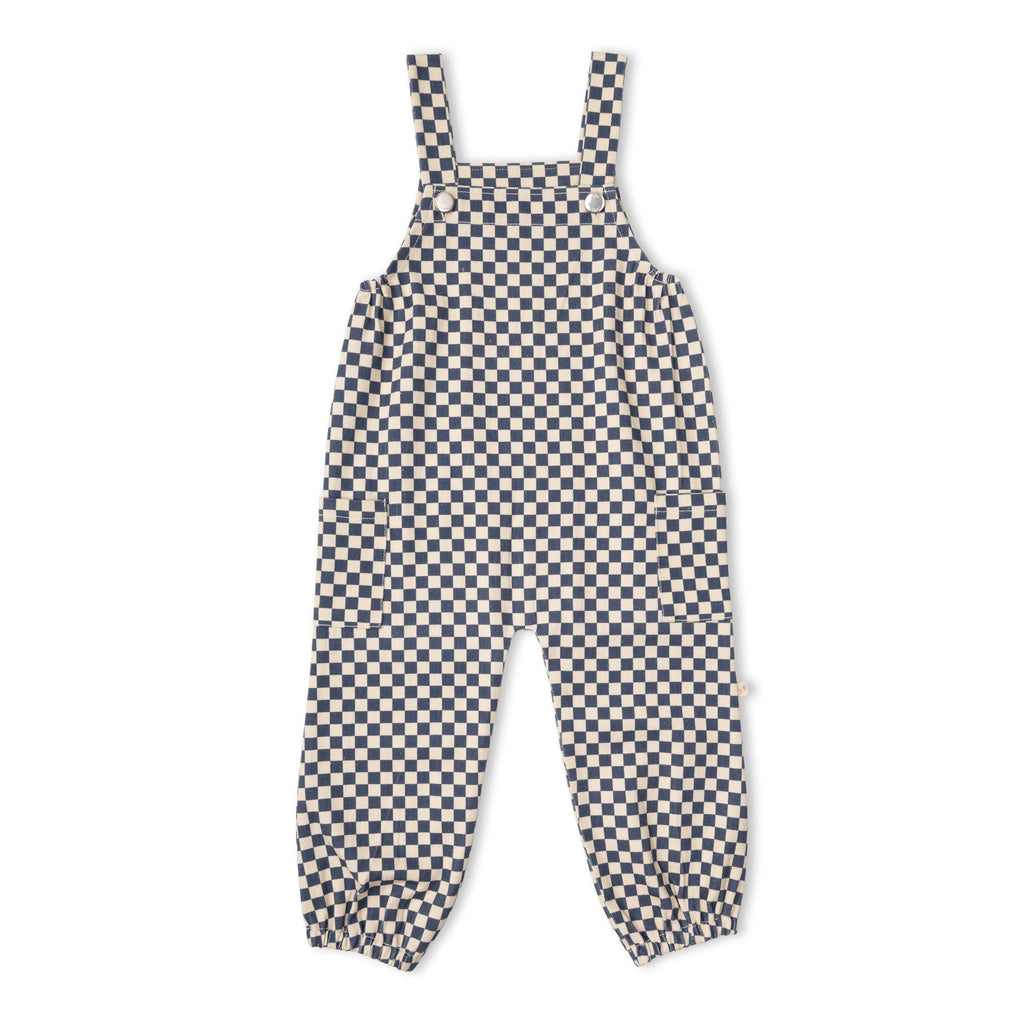 Organic Twill Overalls - Midnight Check
