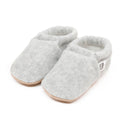Fleece Soft Sole Baby Moccasins – Gray