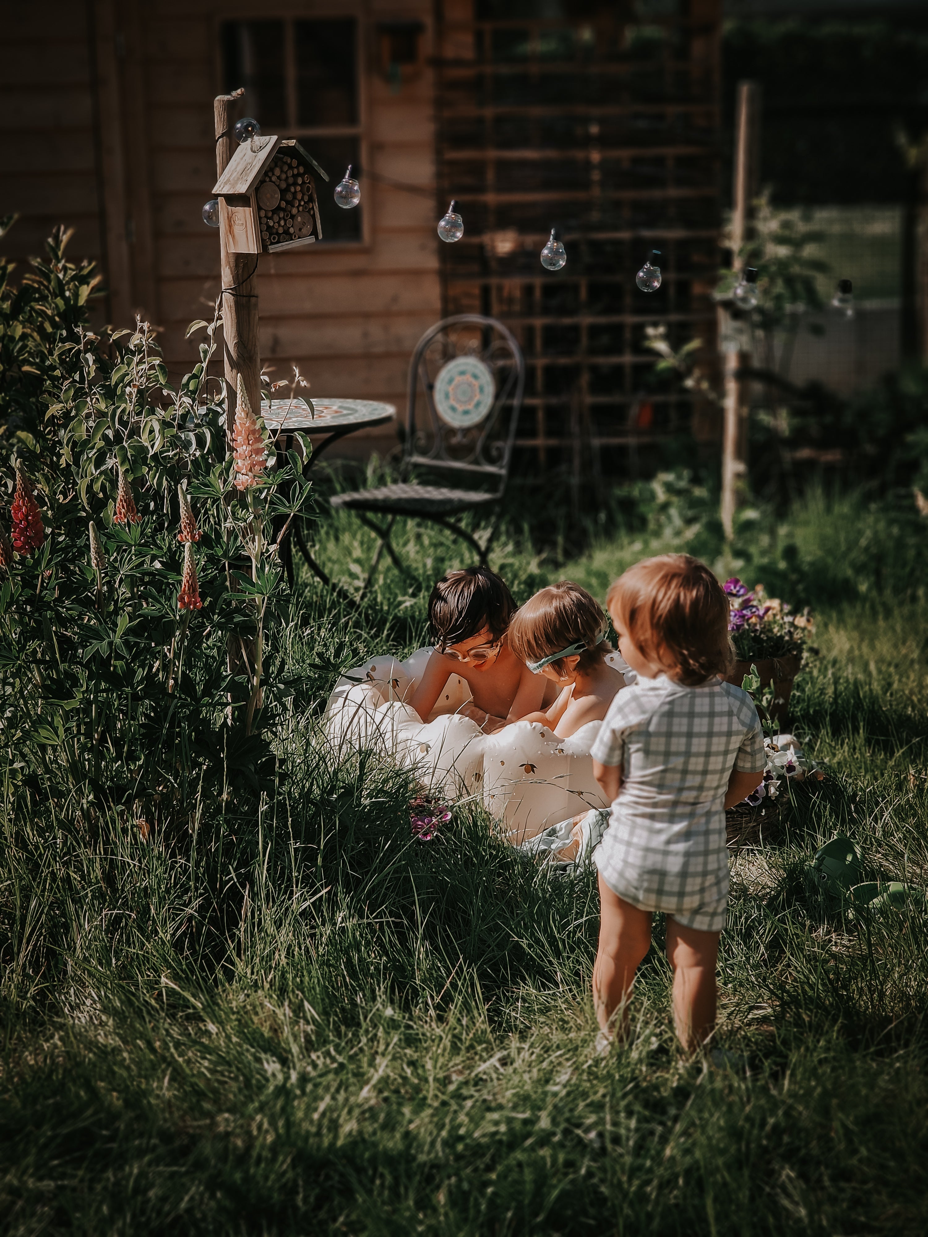Short Sleeve Rashguard Swimsuit | UPF + Recycled - Fern Plaid