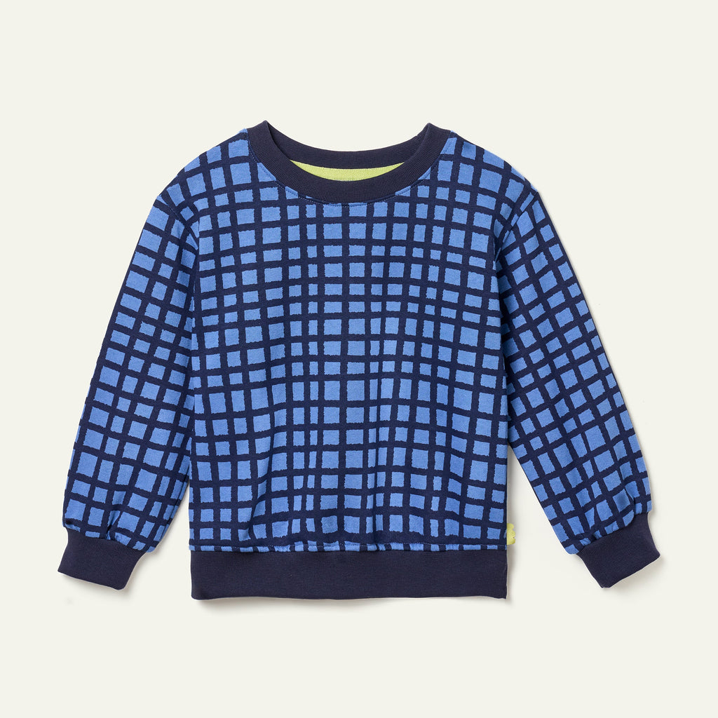 Blue Grid Sweatshirt