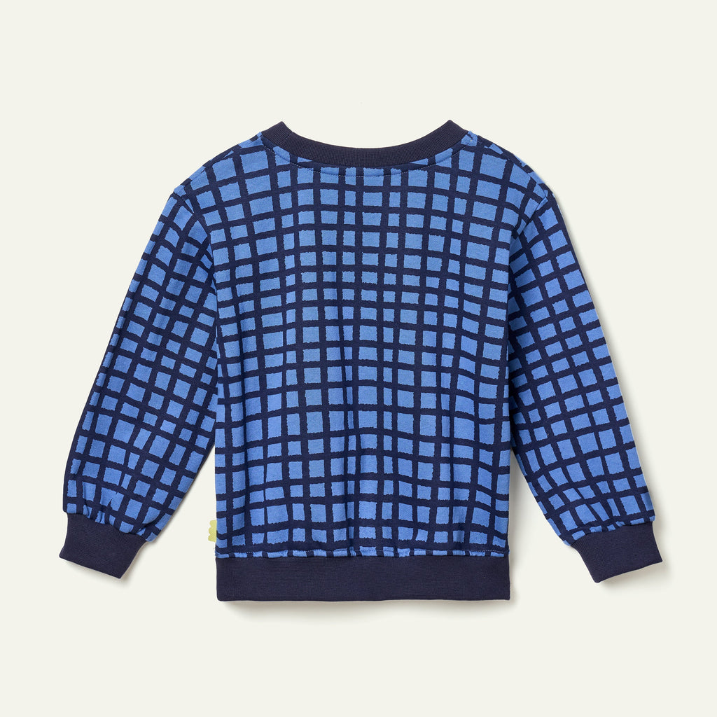 Blue Grid Sweatshirt