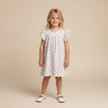 Organic Short Sleeve Flutter Dress - Lavender