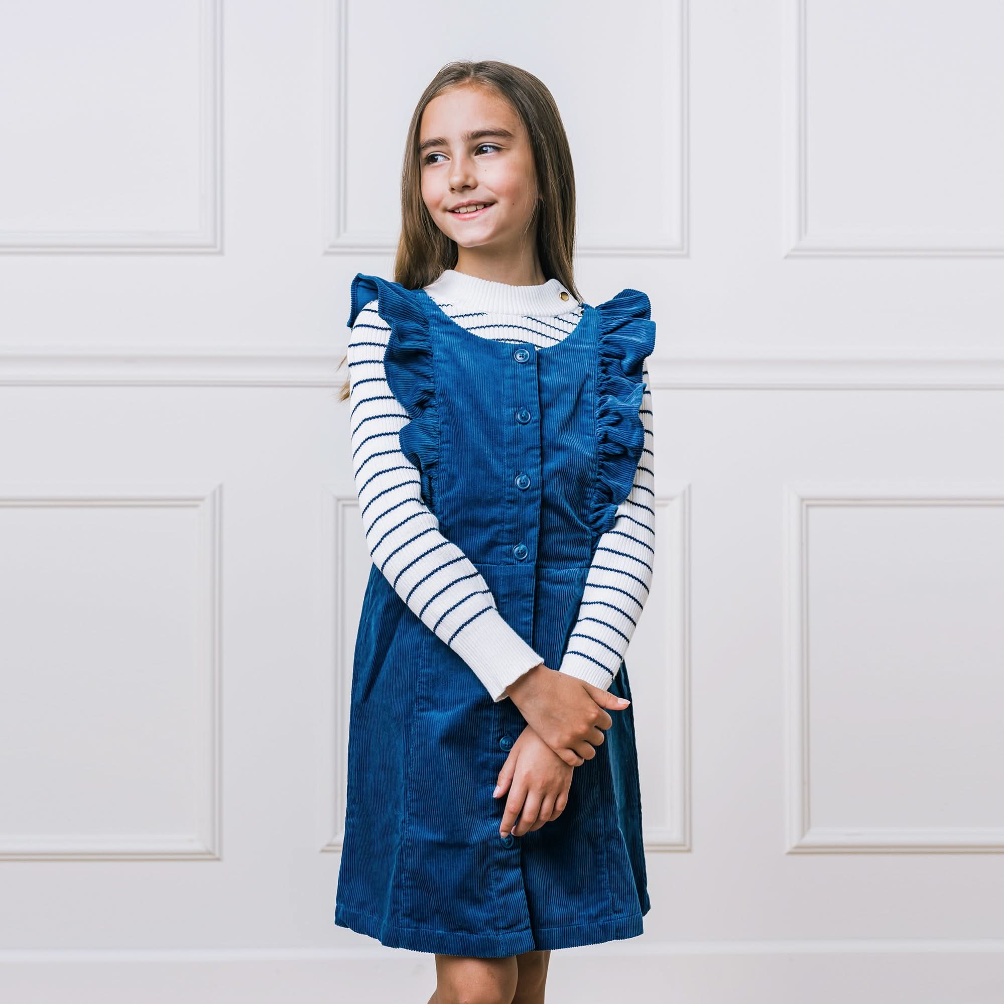Organic Corduroy Ruffle Jumper