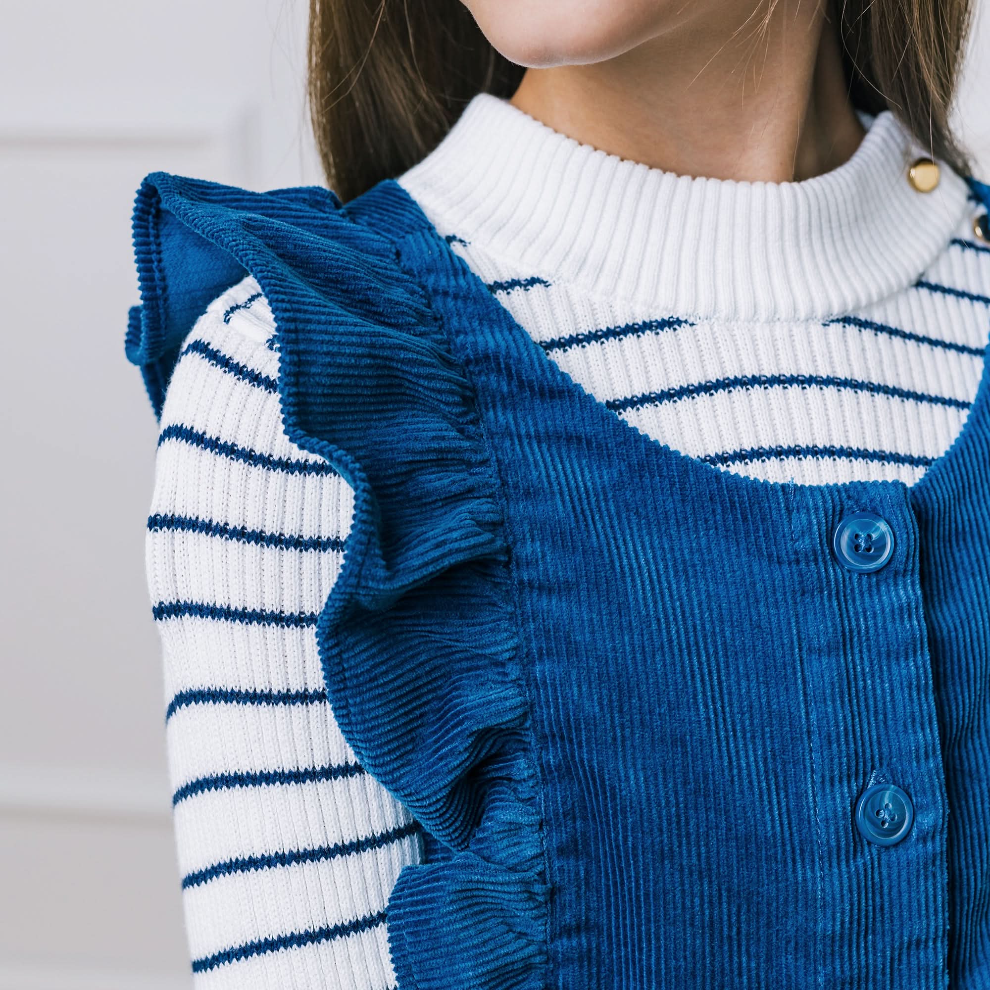 Organic Corduroy Ruffle Jumper