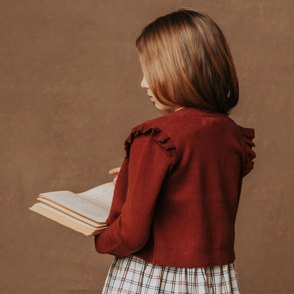 Organic Milano Ruffle Cardigan - Baby