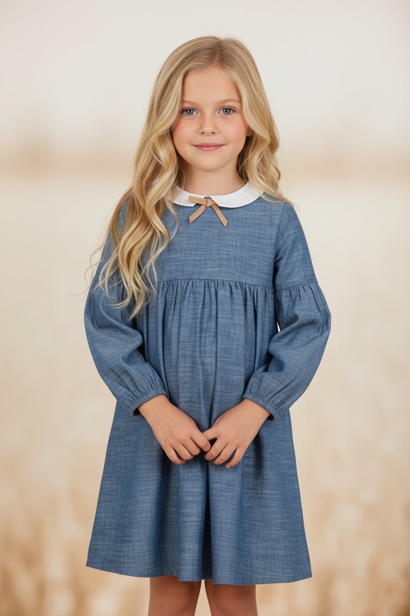 Organic Chambray Empire Dress