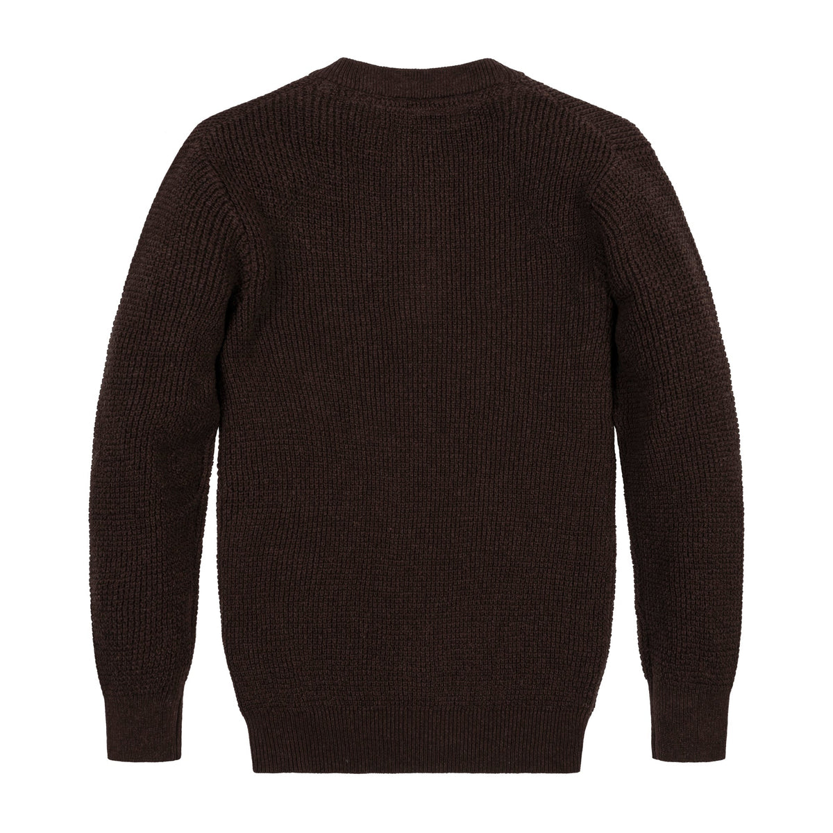 Organic Sweater Henley with Elbow Patches by Hope & Henry, view 3