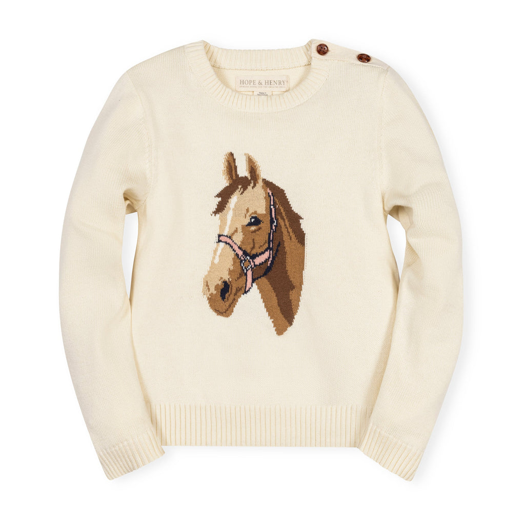 Organic Horse Intarsia Sweater