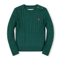 Organic Crew Neck Cable Sweater