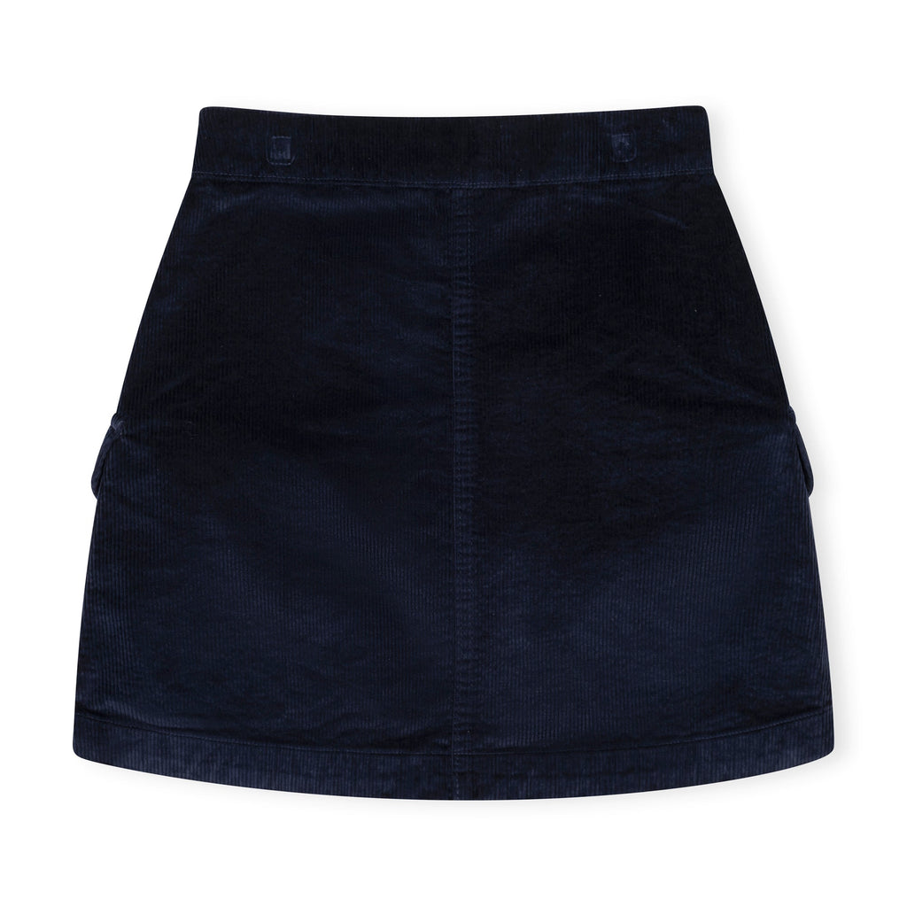 Organic Corduroy Button Front Skirt