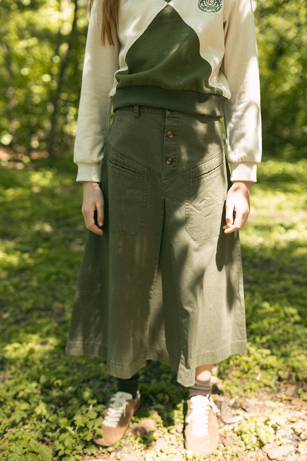 Gia Maxi Skirt - Green