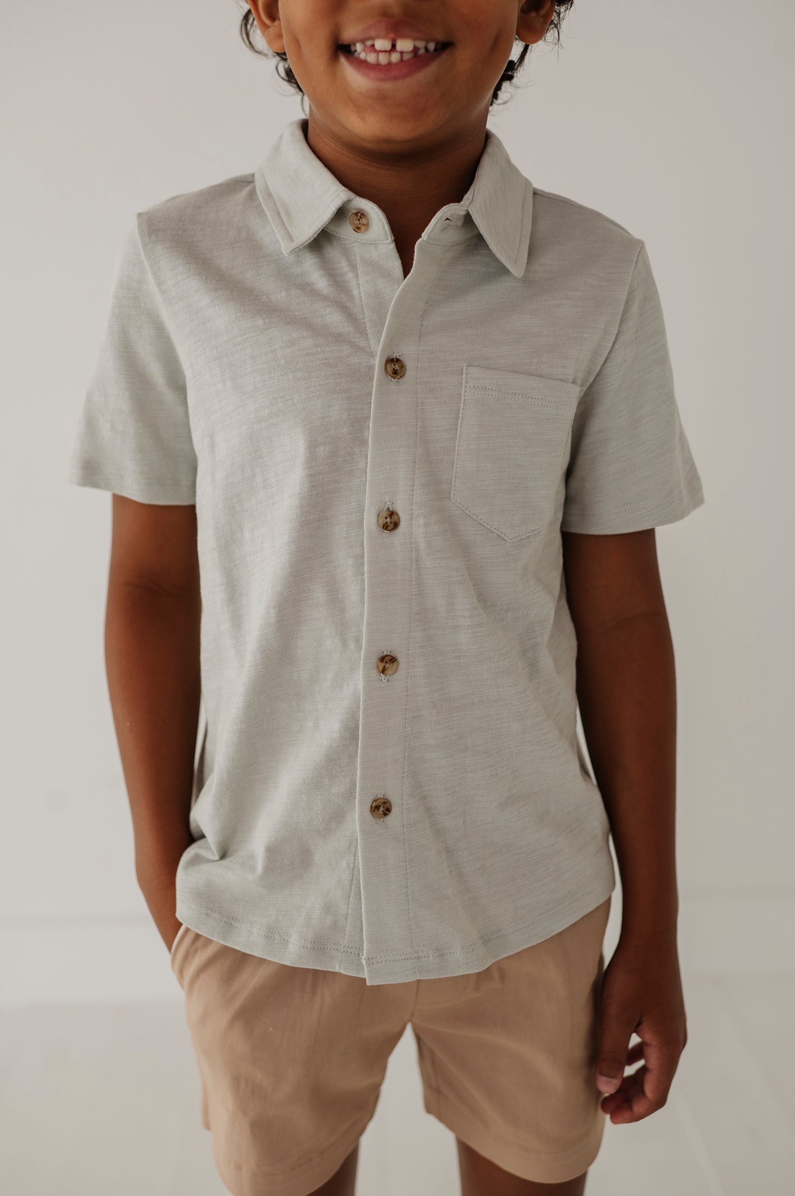 Boy's Collar Button Shirt