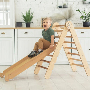 2-in-1 Montessori Ladder & Slide Ramp – Perfect for Kids Active Play - KiddoLux