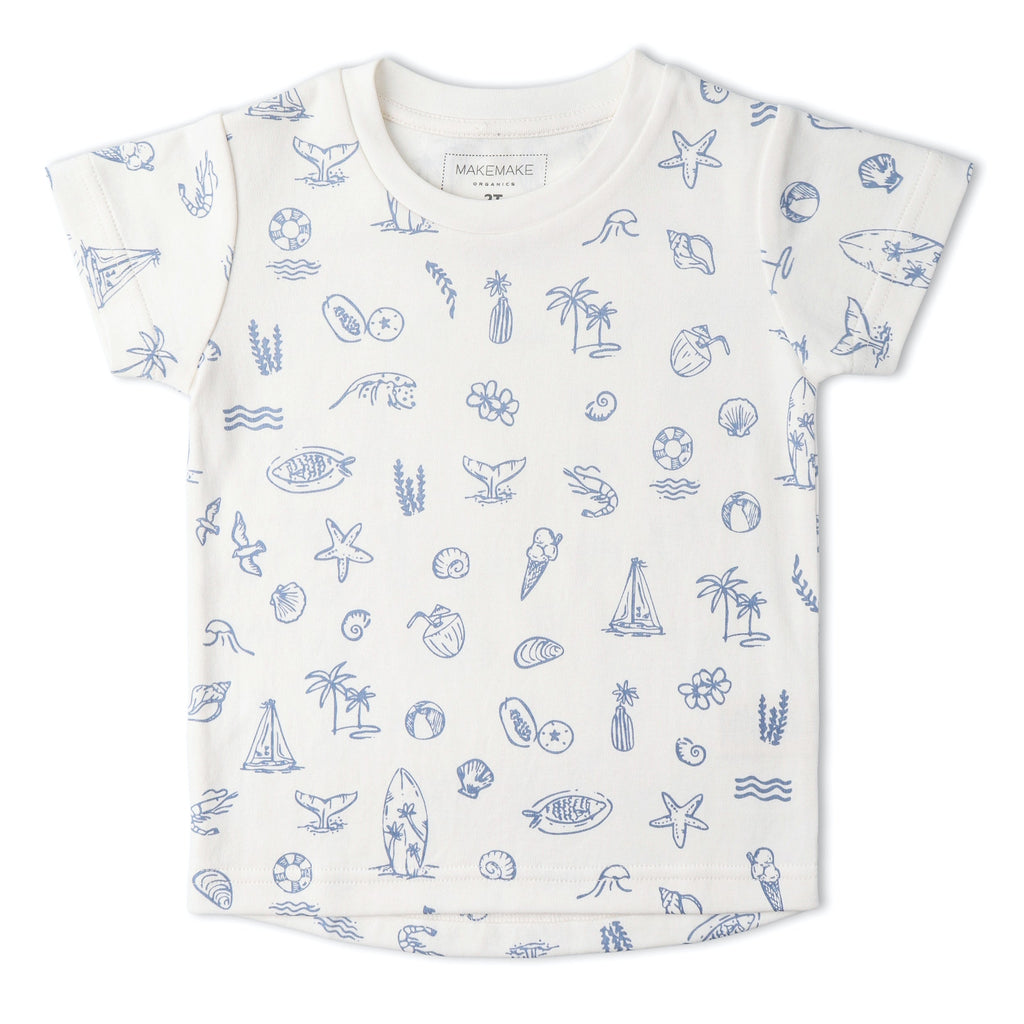Organic Tee & Shorts Set - Coastal