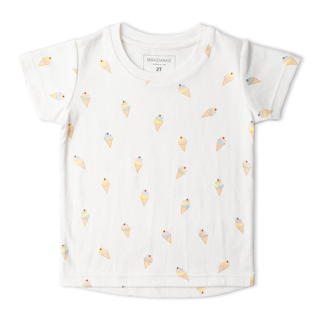 Organic Tee & Shorts Set - Ice Cream
