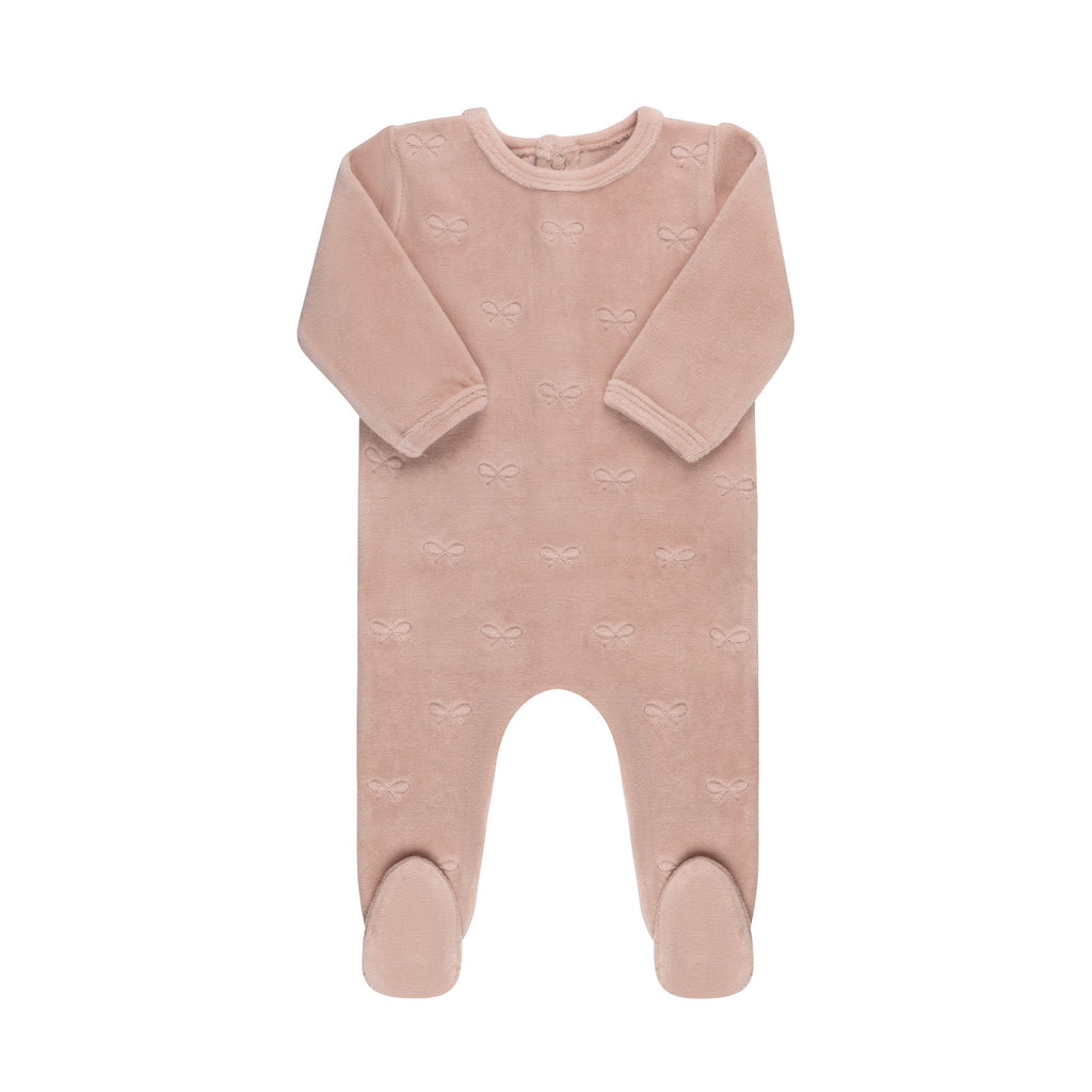 Embroidered Bow Footie & Hat