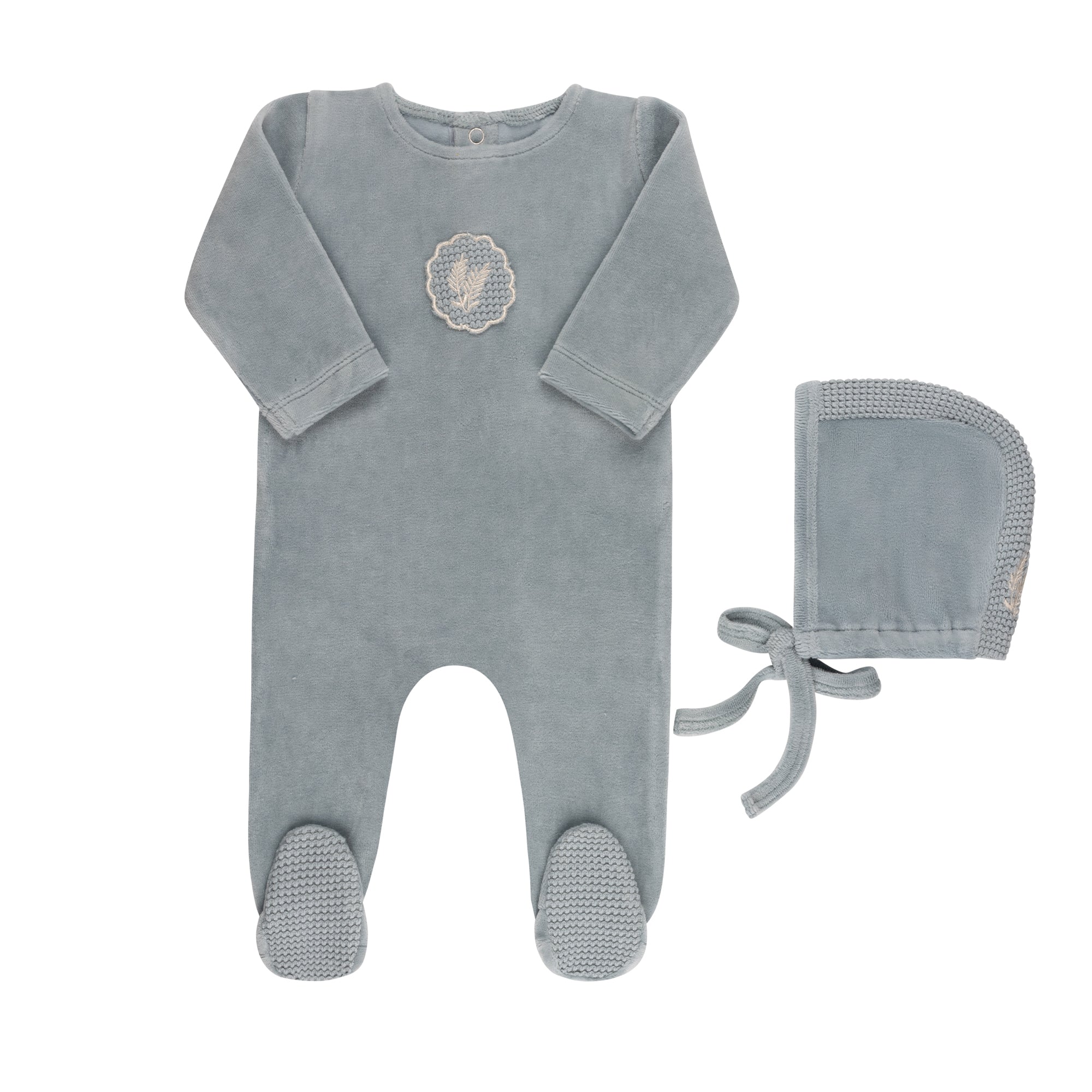 Crochet Applique Layette Set (Velour  Edition)