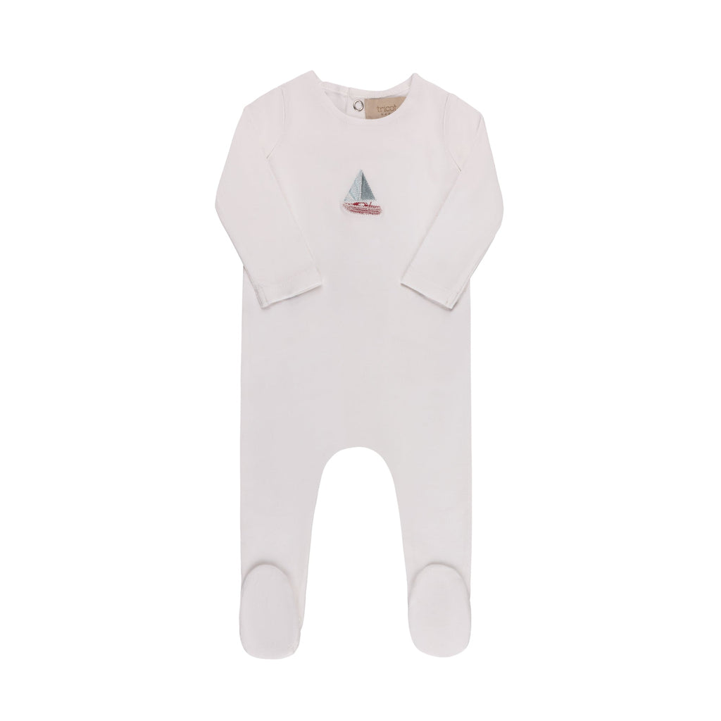 Embroidered Cherries/ Boat  Layette Set