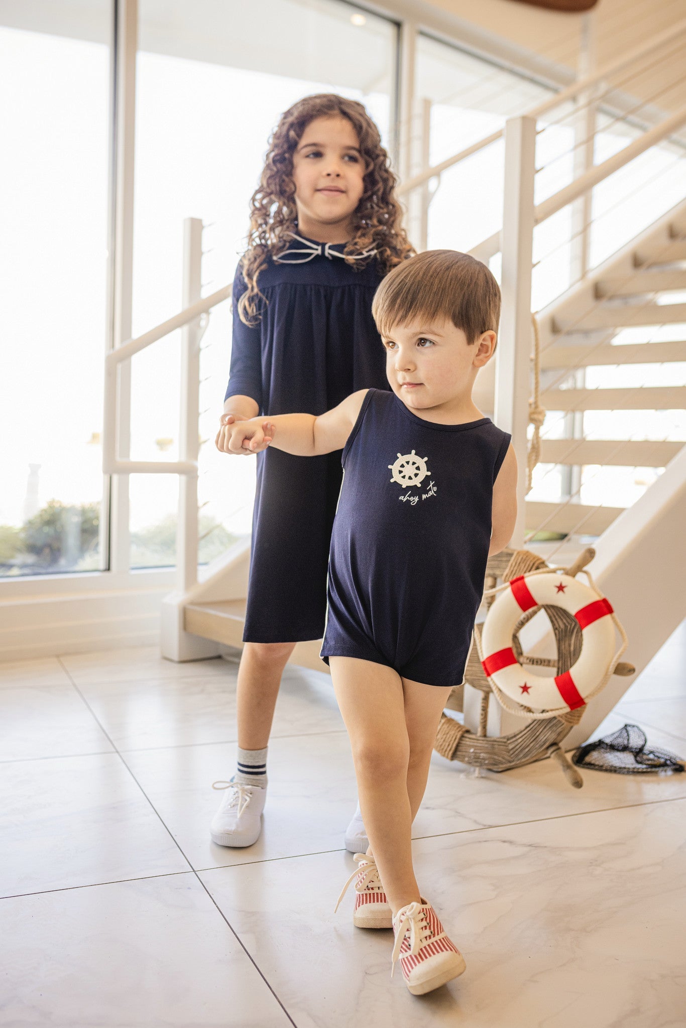 Coastal Navy Dress