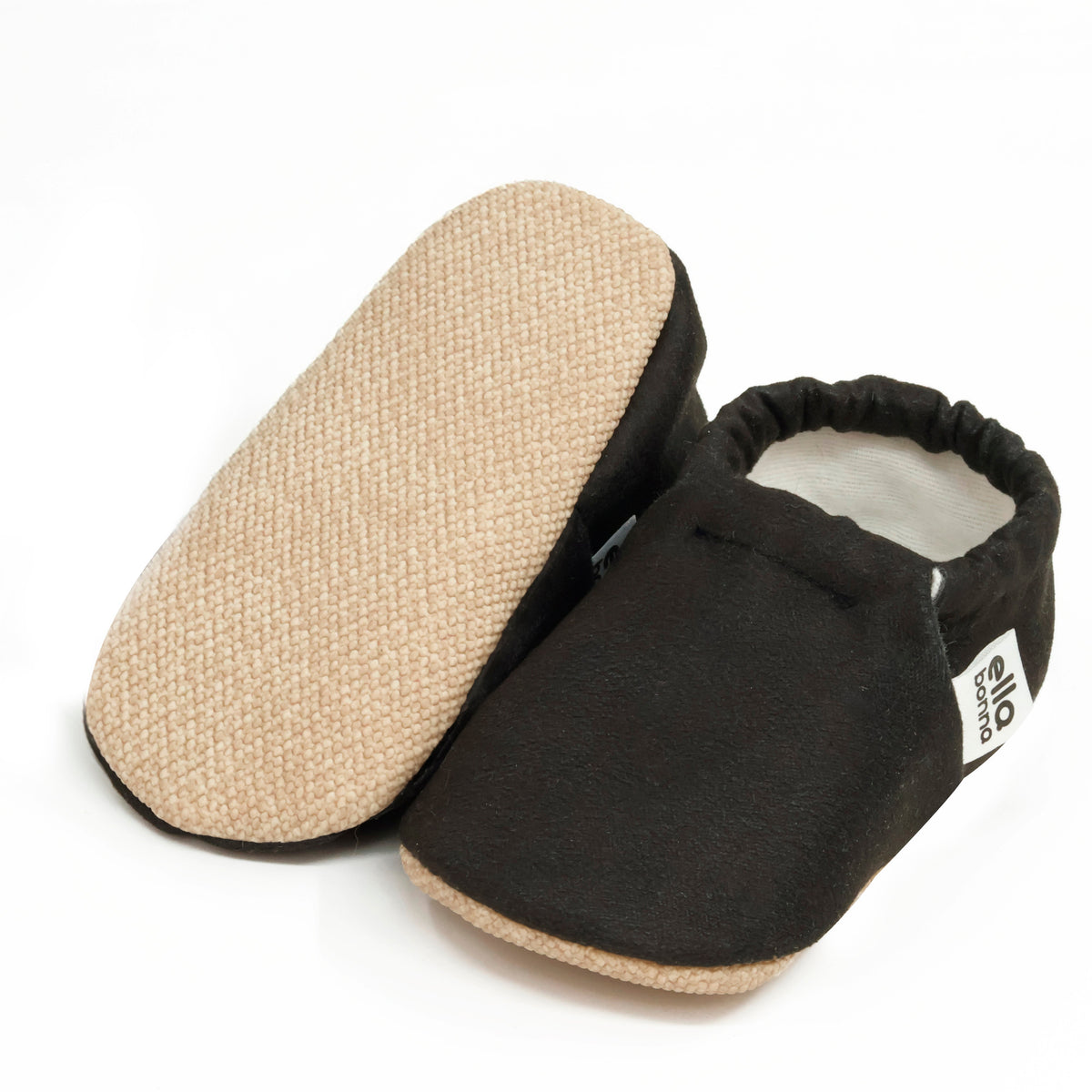 Black Soft Sole Baby Moccasins