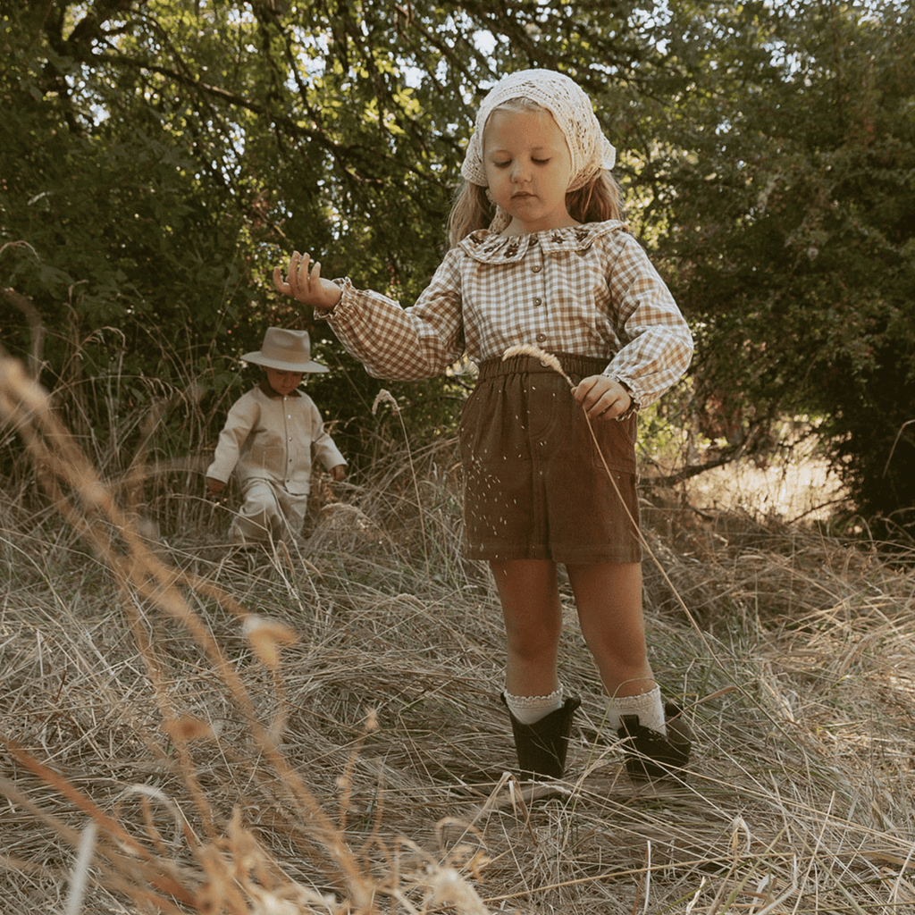 Organic Corduroy Skirt - Brown