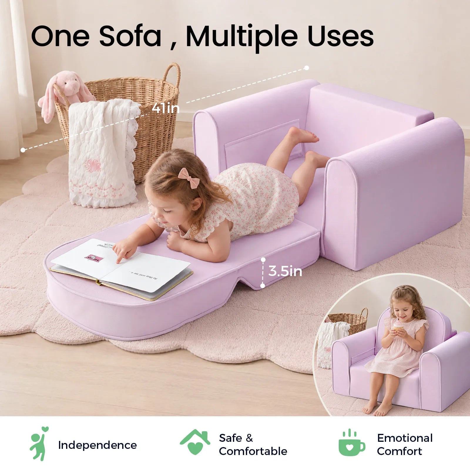 Tiny Land® GentleSnug Kids Sofa Chair