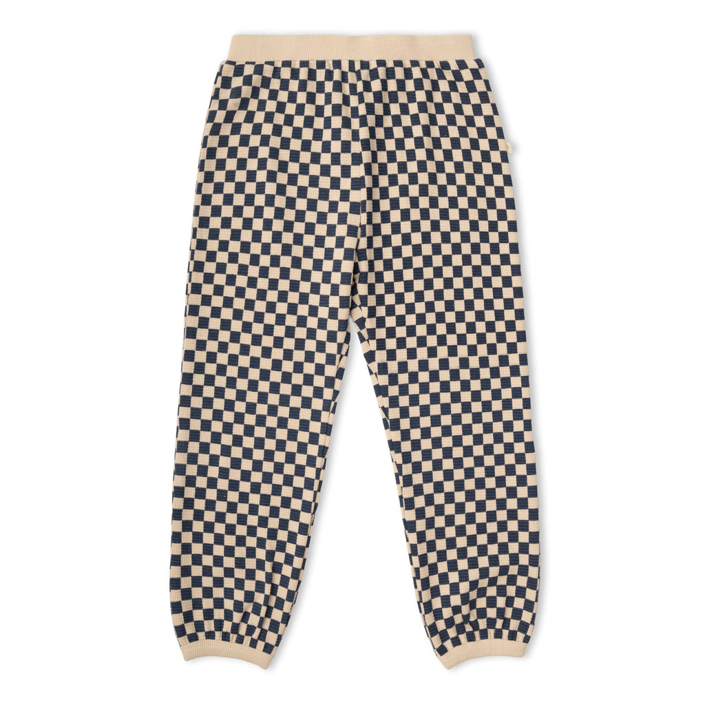 Organic Tee & Pant Slouch Set - Midnight Check