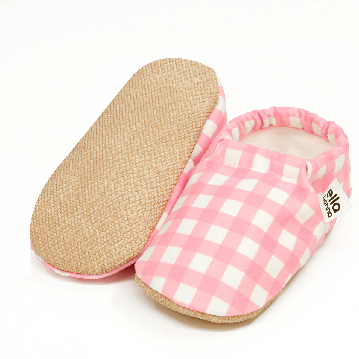 Pink Striped Soft Sole Baby Moccasins