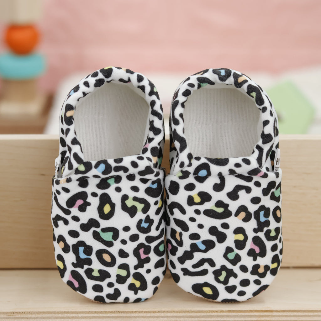 Colorful Leopard Soft Sole Baby Moccasins